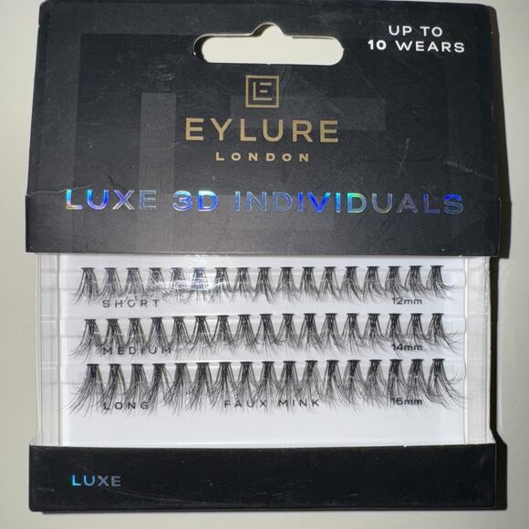 Eylure London 3D Luxe Individuals False Eyelashes 10 Applications NIB - Picture 1 of 4